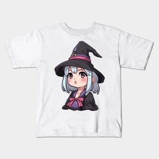 Anime girl witch halloween Kids T-Shirt